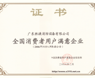 消费者用户满意企业